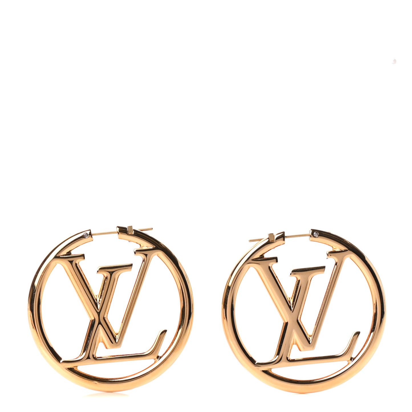 Metal Louise Hoop Earrings Gold