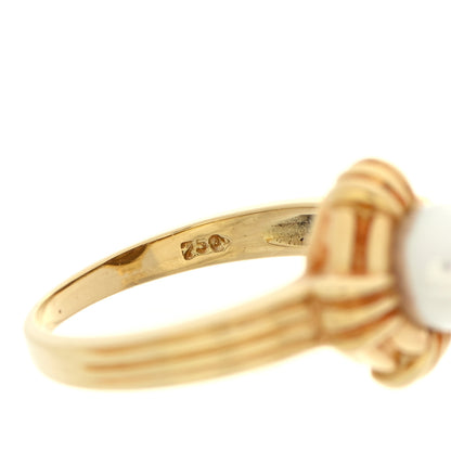 Tiffany 18K Yellow Gold Akoya Pearl 6mm Ring 51 5.75 6 of 6
