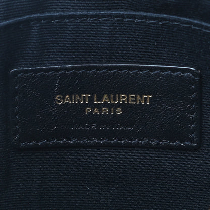 Saint Laurent Calfskin Matelasse Chevron Monogram A5 Wristlet Black 5 of 7