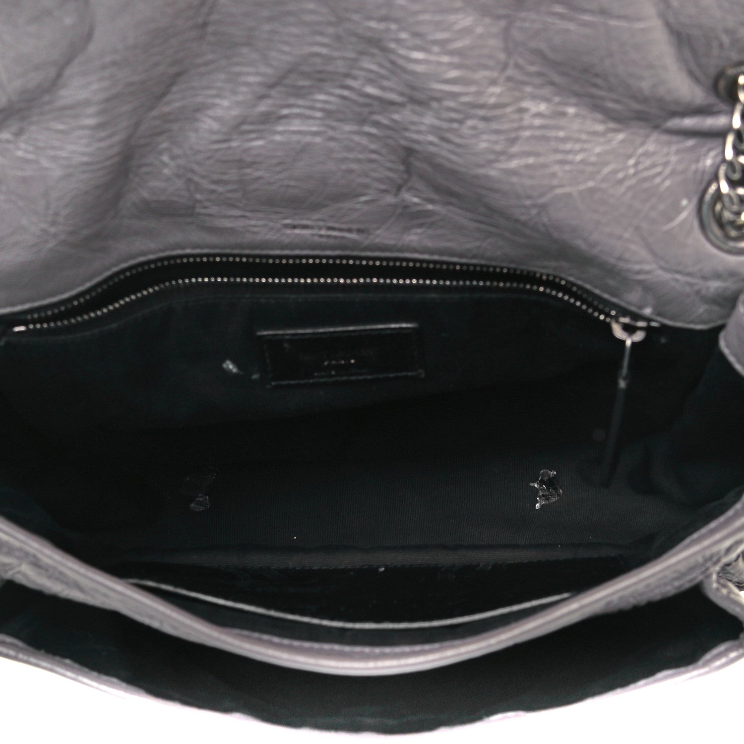 Saint Laurent Crinkled Calfskin Matelasse Monogram Medium Niki Chain Satchel Fog 5 of 9