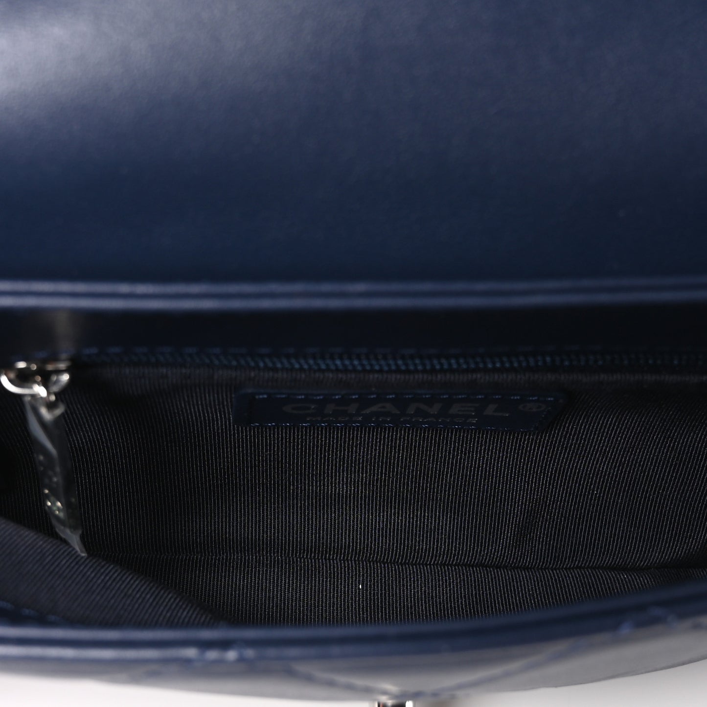 Lambskin Quilted CC Flap Navy