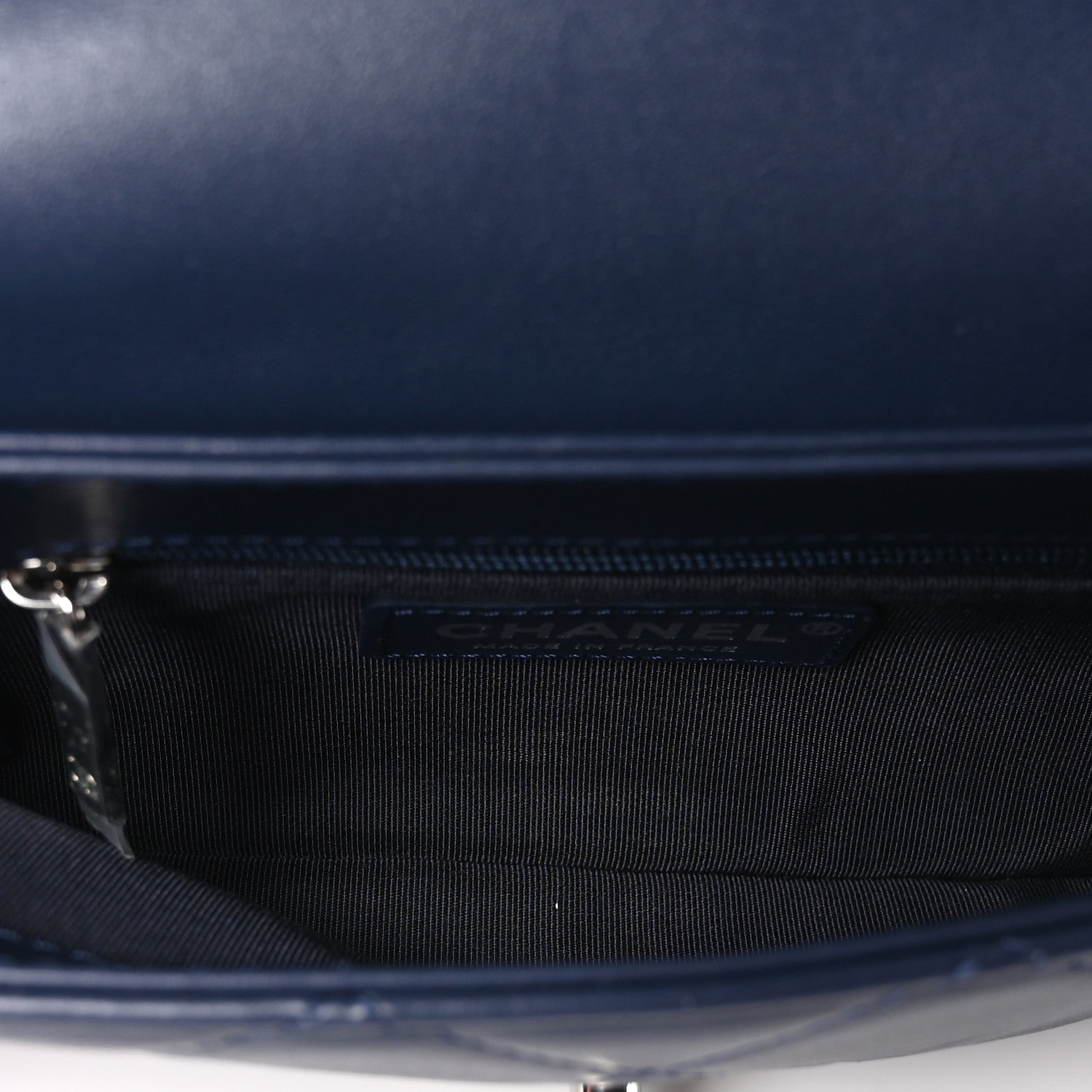 Chanel Lambskin Quilted CC Flap Navy 5 of 10