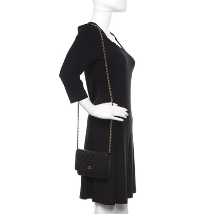Chanel Caviar Quilted Wallet On Chain WOC Black 2 of 12