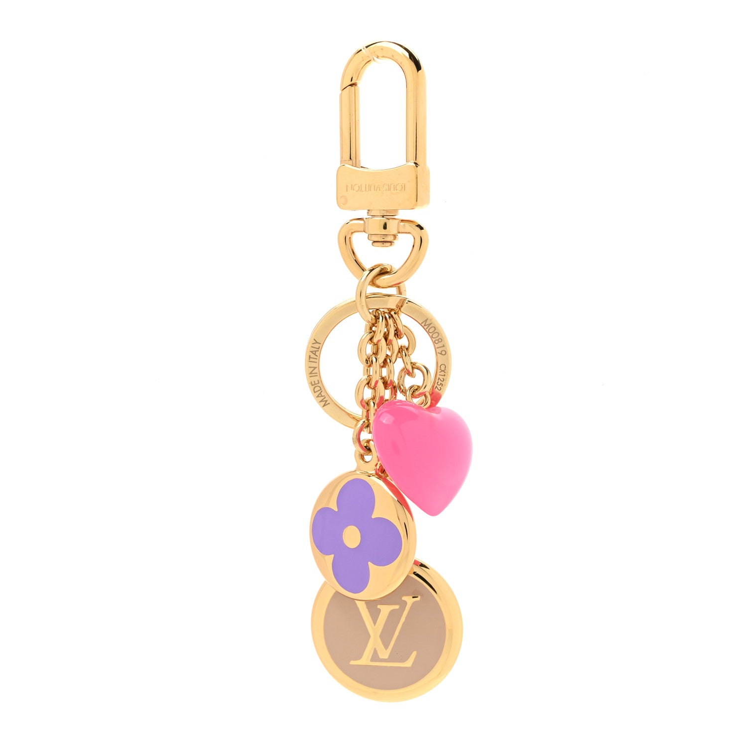 Louis Vuitton Coeurs Heart Bag Charm Key Holder Pink 1 of 4