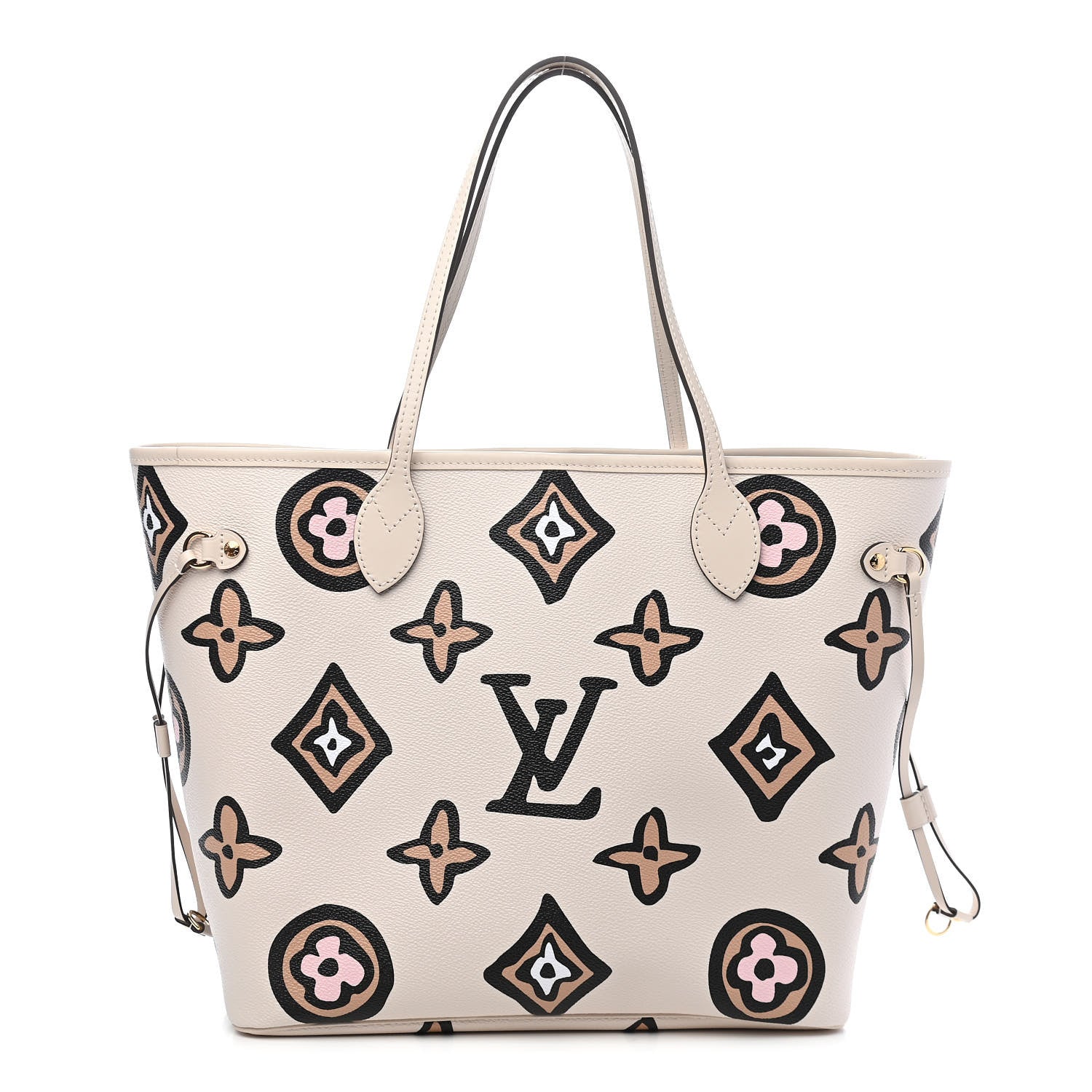 Louis Vuitton Monogram Giant Wild At Heart Neverfull MM Creme 1 of 8