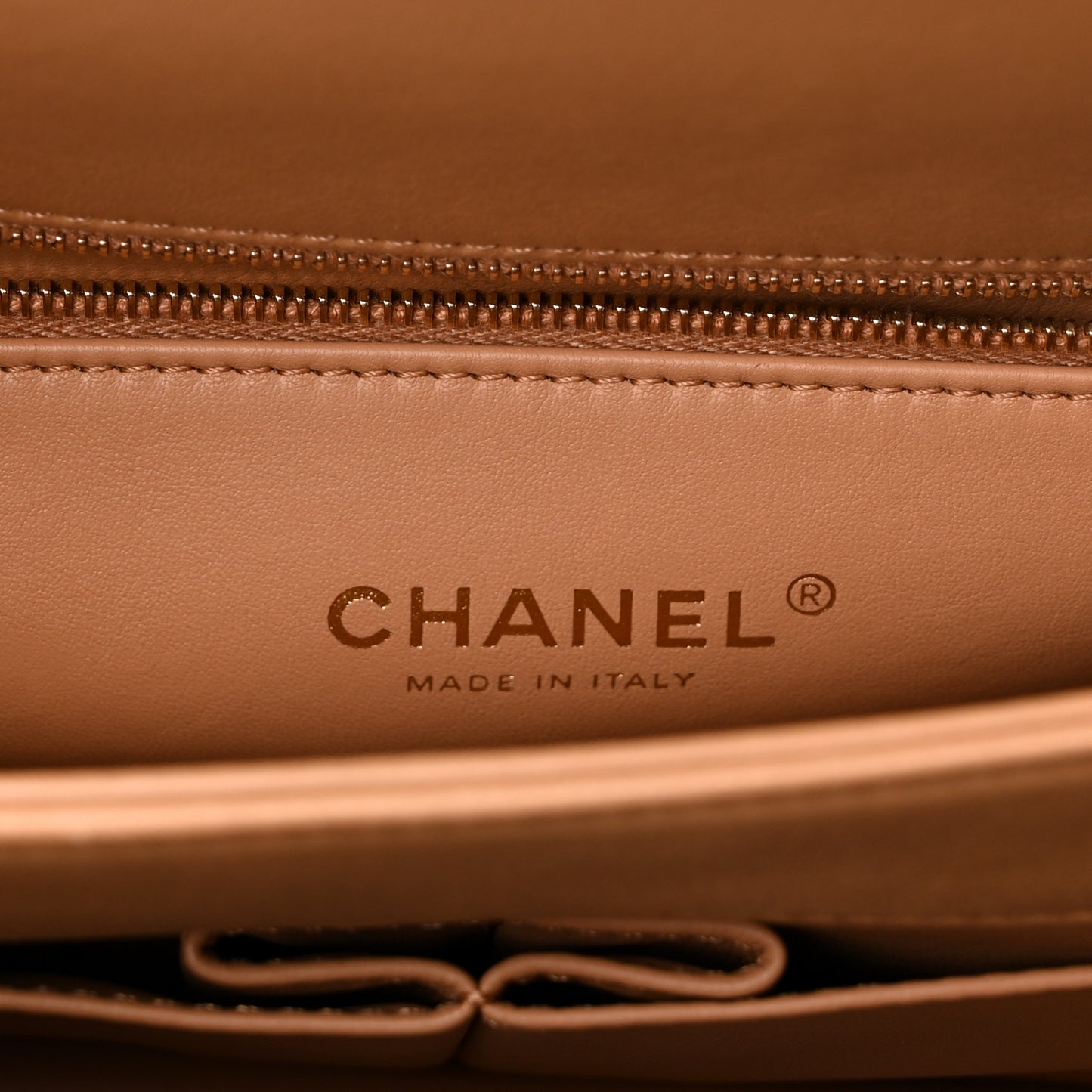 Lambskin Quilted Coco Lux Top Handle Flap Dark Beige