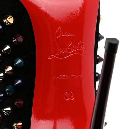 Christian Louboutin Velvet Follies Spikes 120 Pumps 39 Black Multicolor 7 of 7