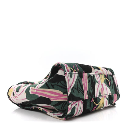 Chanel Velvet Calfskin Beaded Small Deauville Tote Pink Green Black 5 of 12