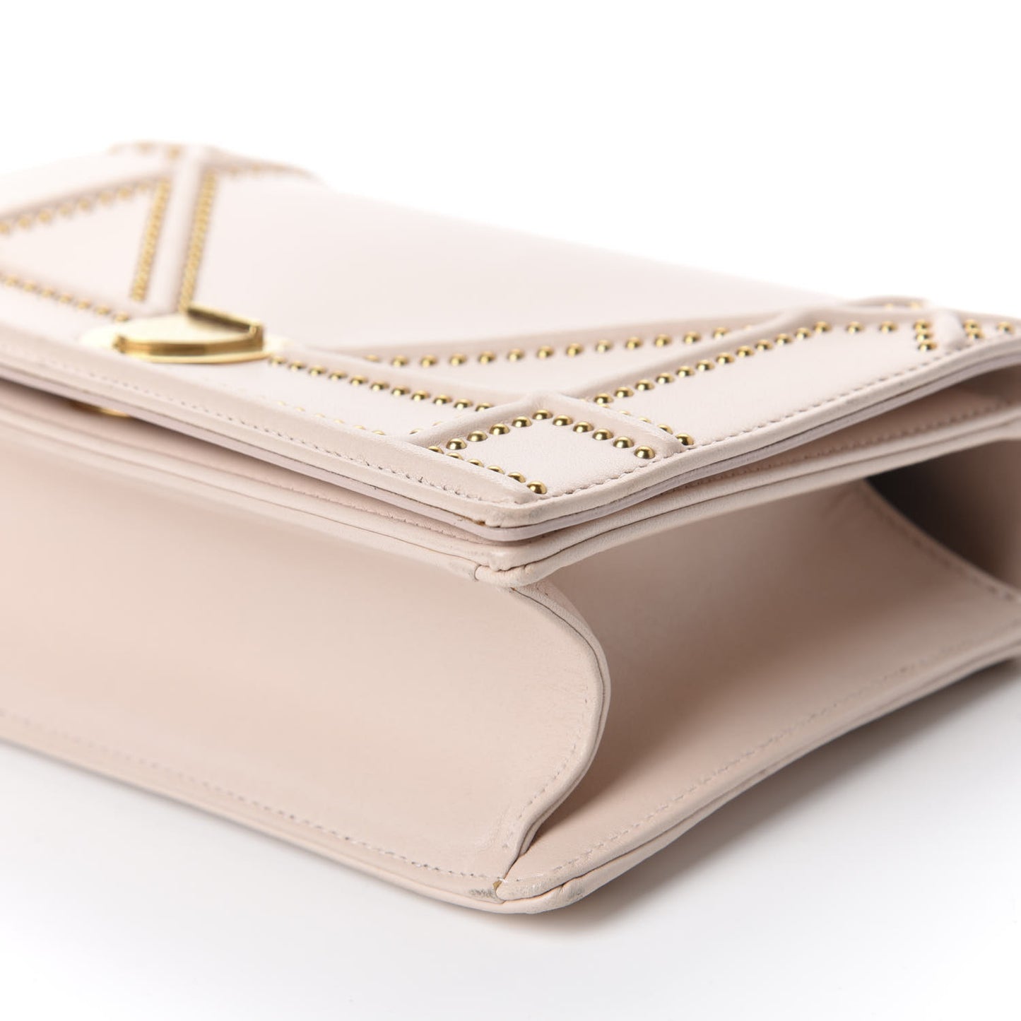Lambskin Studded Small Diorama Flap Bag Light Pink