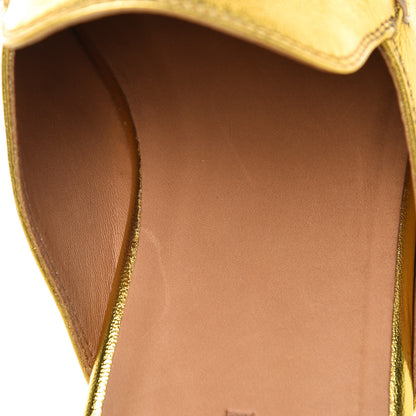 Gucci Metallic Nappa Womens Princetown Slippers 37.5 Gold 12 of 15