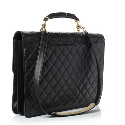 Chanel Lambskin Quilted Briefcase Bag Black 2 of 4