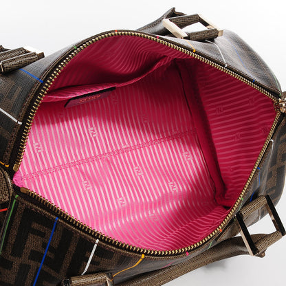 Fendi Zucca Spalmati Striped Boston Tobacco Multicolor 5 of 11