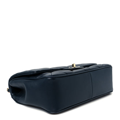 Chanel Lambskin Quilted Easy Carry Flap Navy 4 of 12