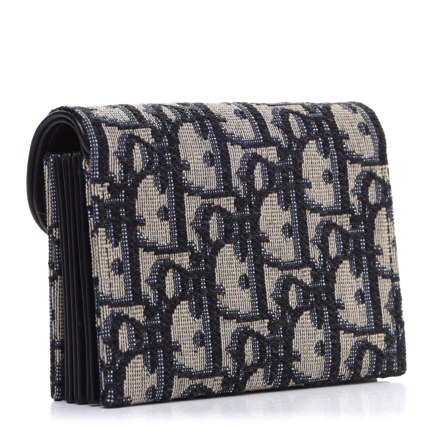 Oblique Saddle 5-Gusset Card Holder Blue