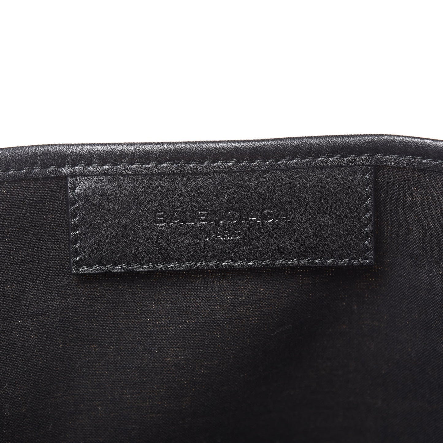 Cotton Canvas Satin Calfskin S Navy Cabas Natural Black