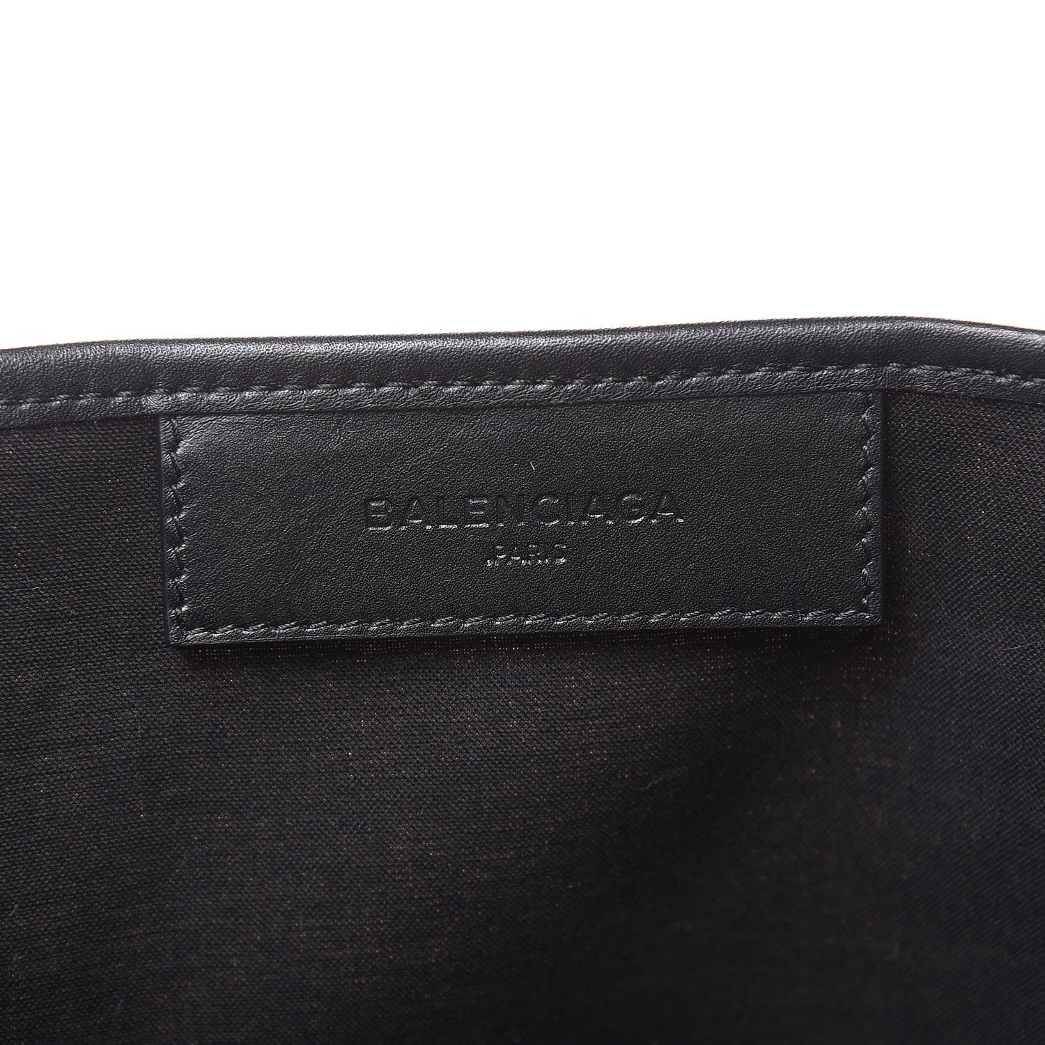 Balenciaga Cotton Canvas Satin Calfskin S Navy Cabas Natural Black 7 of 11