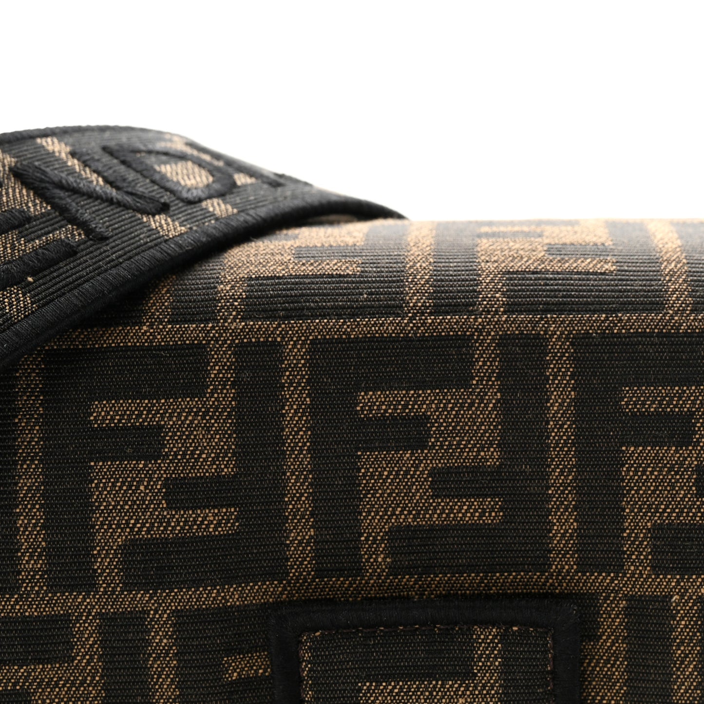 Fabric Jacquard FF 1974 Medium Baguette Tobacco Moro Black