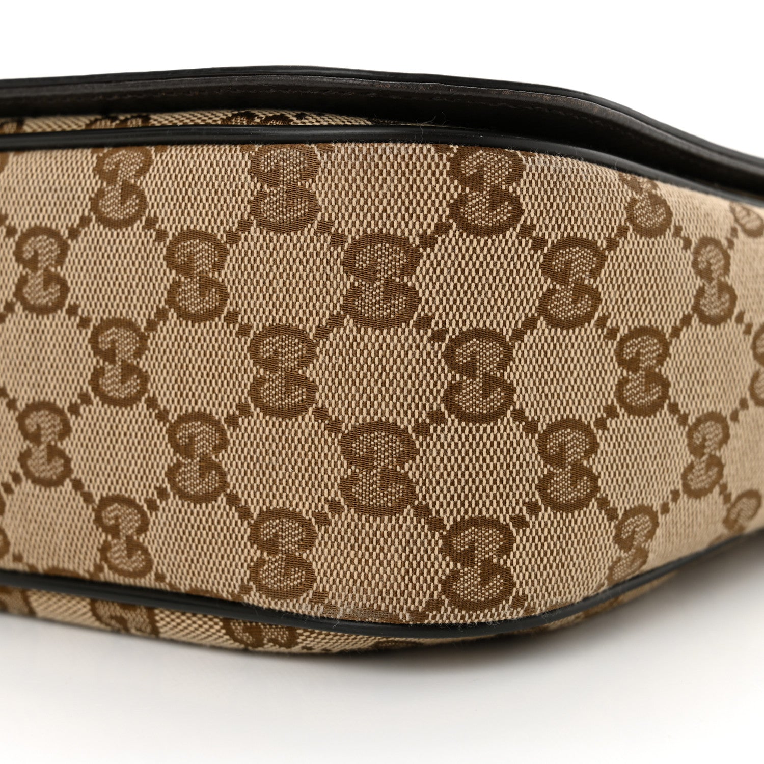 Gucci Monogram Flap Messenger Bag Beige Dark Brown 10 of 12