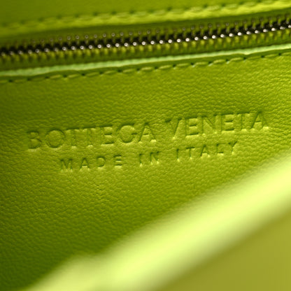 Bottega Veneta Lambskin Maxi Intrecciato Cassette Crossbody Bag Acid Kiwi 6 of 12