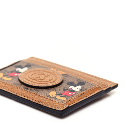 Gucci X DISNEY Mini Vintage GG Supreme Monogram Mickey Mouse Card Holder Beige Vintage Sun Oil 7 of 8