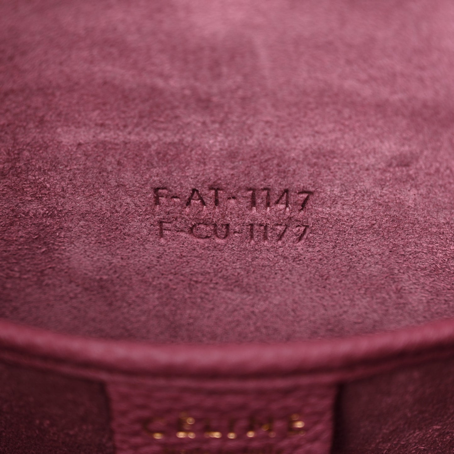 Drummed Calfskin Nano Luggage Plum