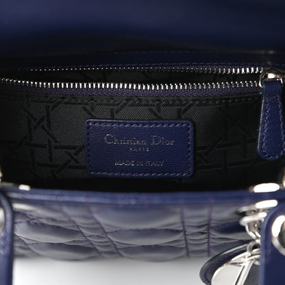 Christian Dior Lambskin Cannage Small Lucky Badges My Lady Dior Navy 8 of 11