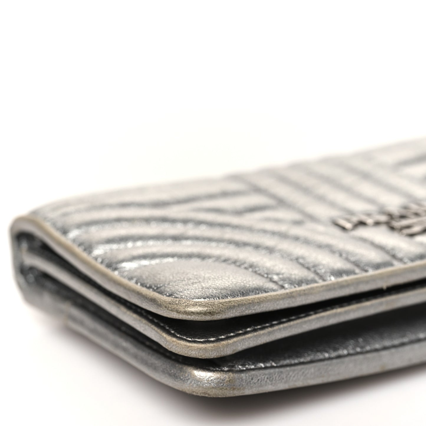 Metallic Nappa Mini Impunture Diagramme Mini Crossbody Bag Cromo
