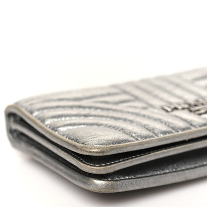 Prada Metallic Nappa Mini Impunture Diagramme Mini Crossbody Bag Cromo 9 of 12