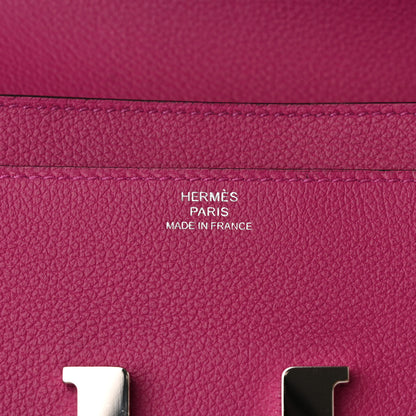 Hermes Evercolor Constance Long Wallet Rose Pourpre 6 of 8