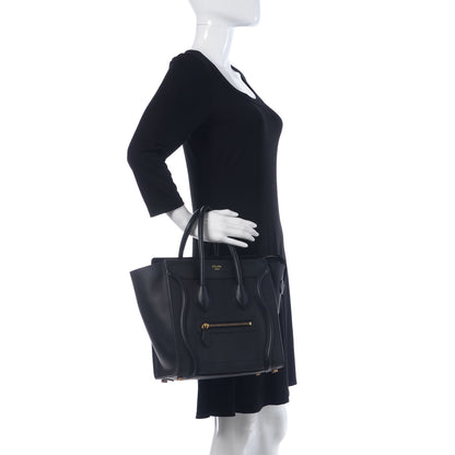 Celine Smooth Calfskin Micro Luggage Black 2 of 13
