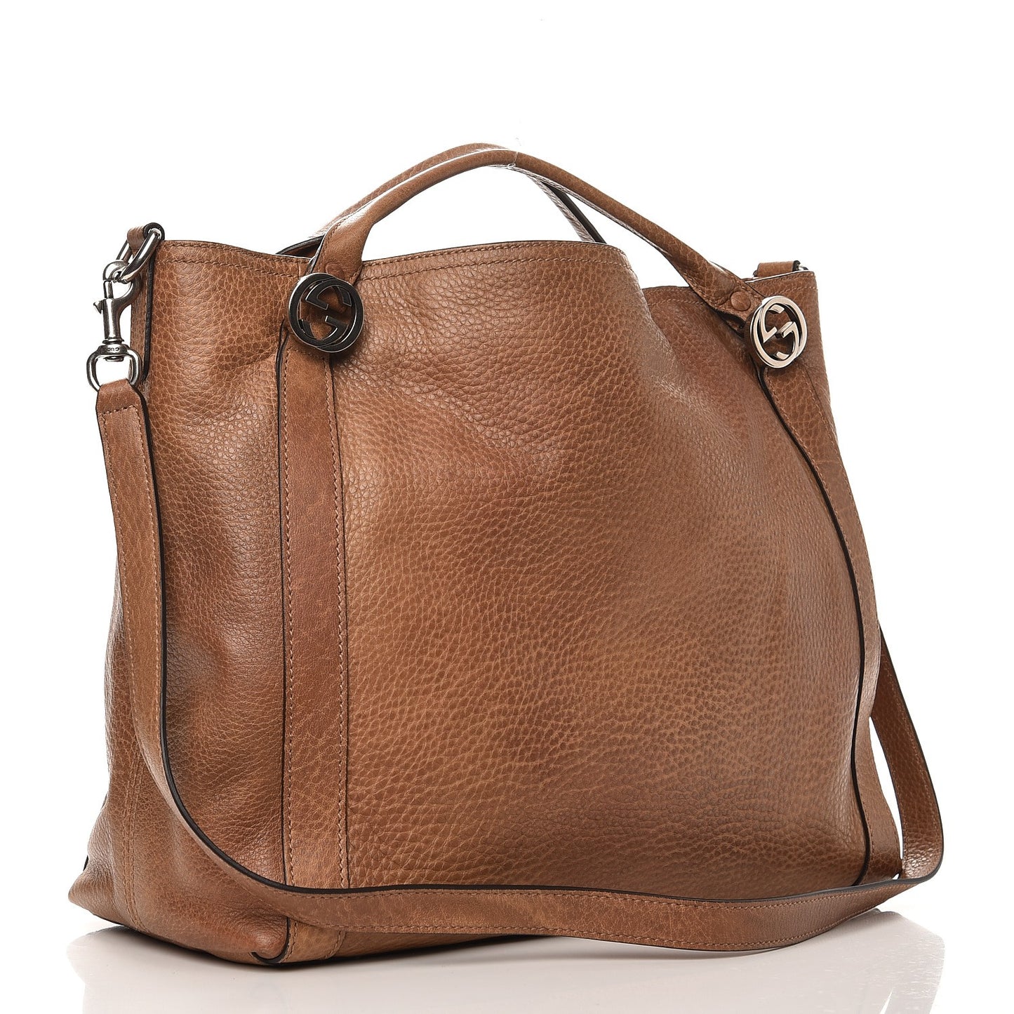 Pebbled Calfskin Medium Miss GG Top Handle Bag Light Cuir