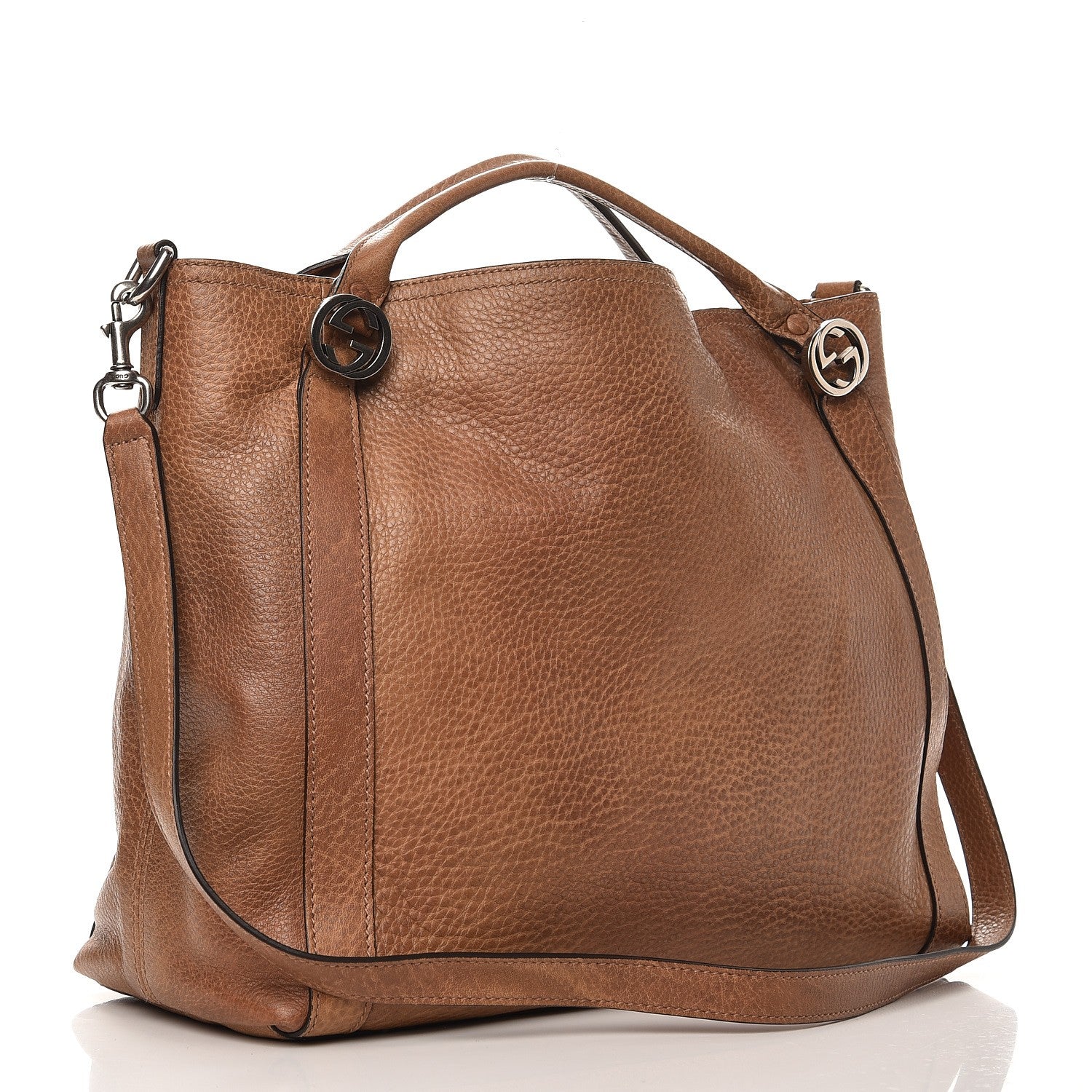 Gucci Pebbled Calfskin Medium Miss GG Top Handle Bag Light Cuir 4 of 11