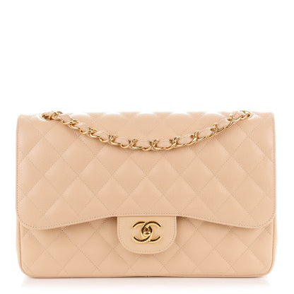 Chanel Caviar Quilted Jumbo Double Flap Beige Clair 1 of 8