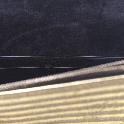 Saint Laurent Metallic Goatskin Lambskin Classic Monogram Kate Tassel Chain Wallet Gold 6 of 10
