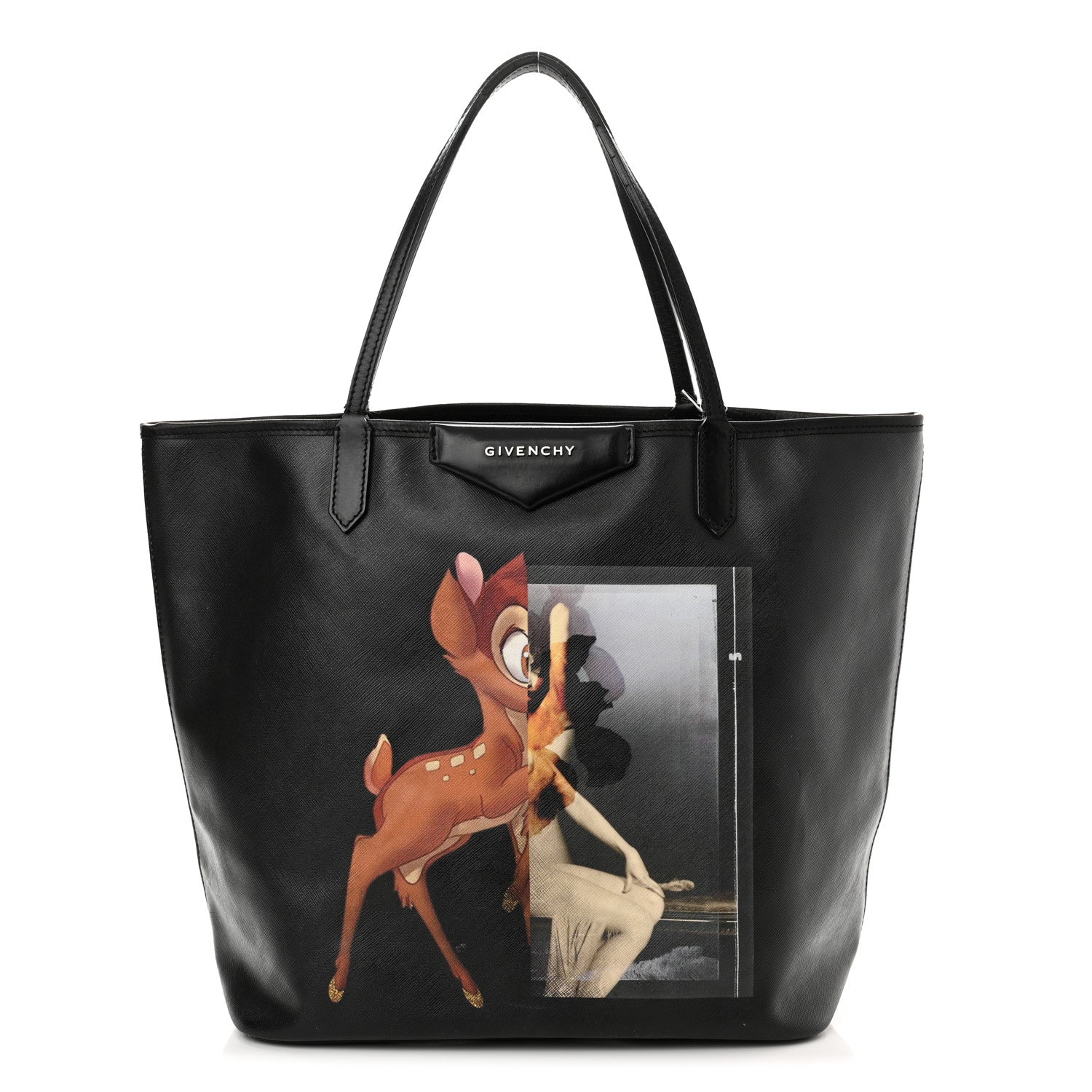 Givenchy Textured Coated Canvas Bambi Print Medium Antigona Tote 3 of 16