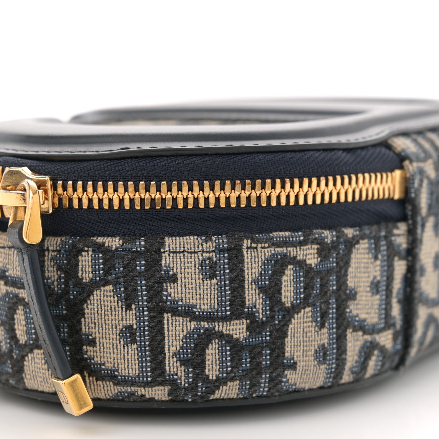 Oblique CD Signature Oval Crossbody Camera Bag Blue Multicolor