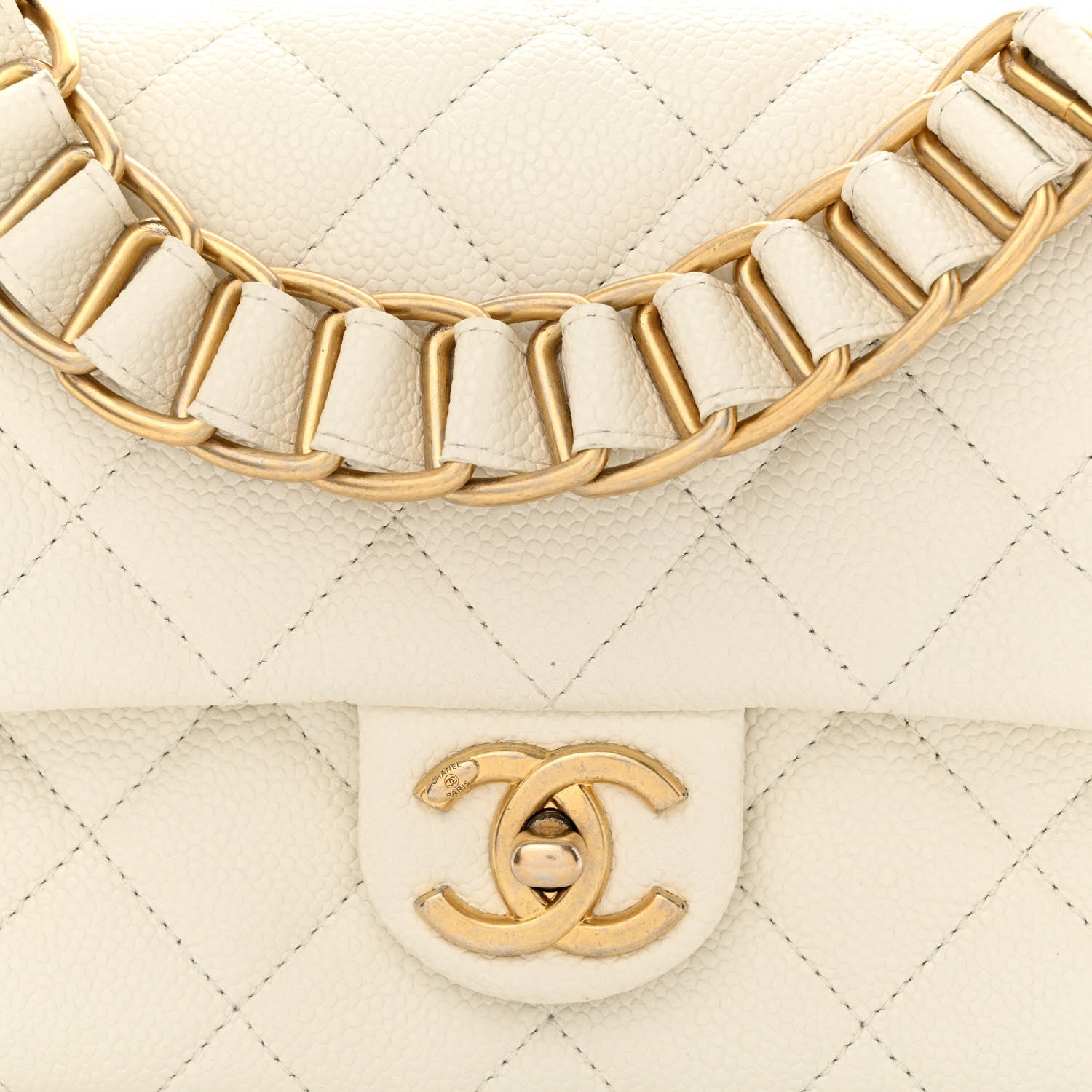 Chanel Caviar Quilted Chain Soul Flap White 8 of 10