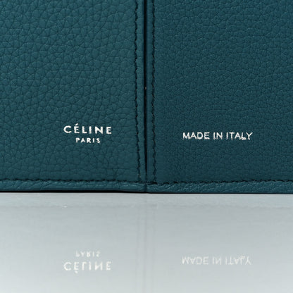 Celine Baby Grained Calfskin Medium Tri-Fold Bag Ocean 7 of 9