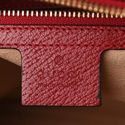 Gucci GG Supreme Monogram Flora Web Small Ophidia Top Handle Shoulder Bag Hibiscus Red 6 of 9