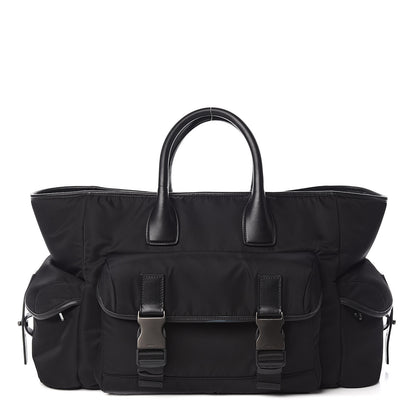 Prada City Calf Tessuto Nylon Shopping Tote Black 1 of 12