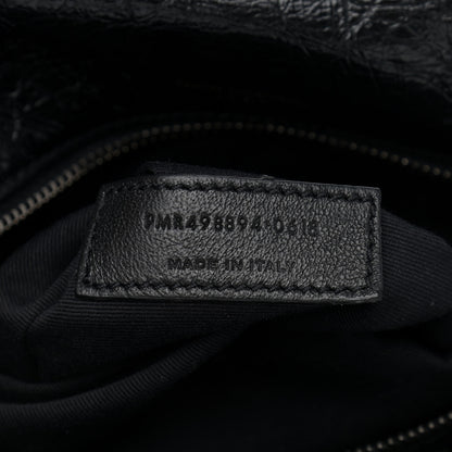 Saint Laurent Crinkled Calfskin Matelasse Monogram Medium Niki Chain Satchel Black 8 of 10