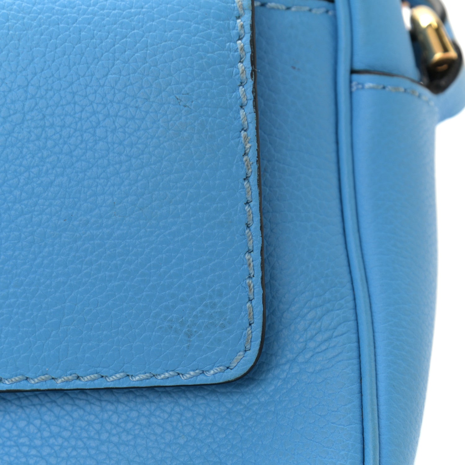 Versace Grained Calfskin Medusa Camera Bag Blue 12 of 12
