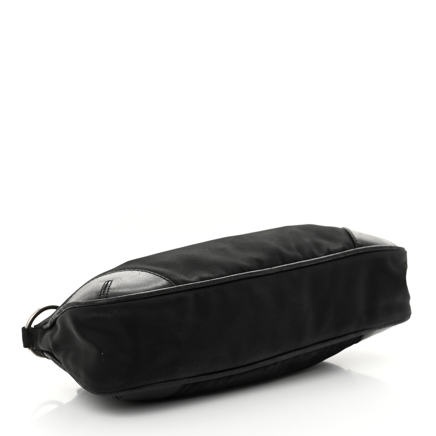 Prada Tessuto Light Nylon Soft Calf Shoulder Bag Black 3 of 14
