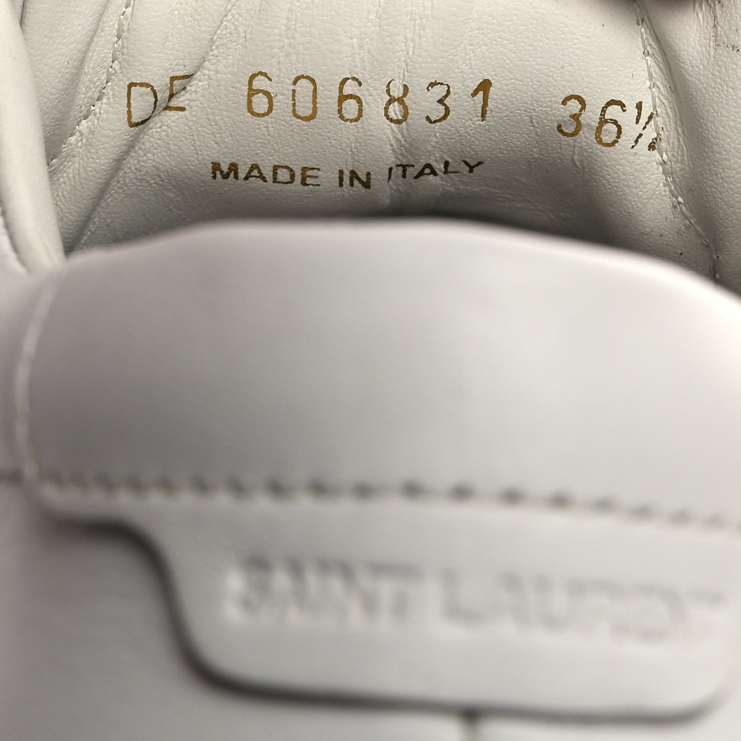 Saint Laurent Calfskin Andy Low Top Sneakers 36.5 Blanc Optique 7 of 9