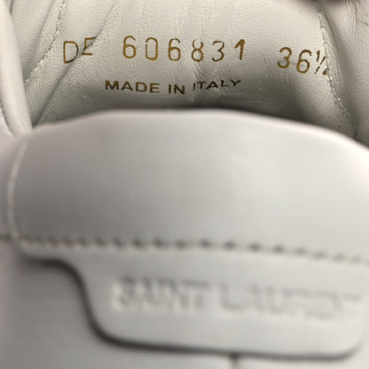Saint Laurent Calfskin Andy Low Top Sneakers 36.5 Blanc Optique 7 of 9