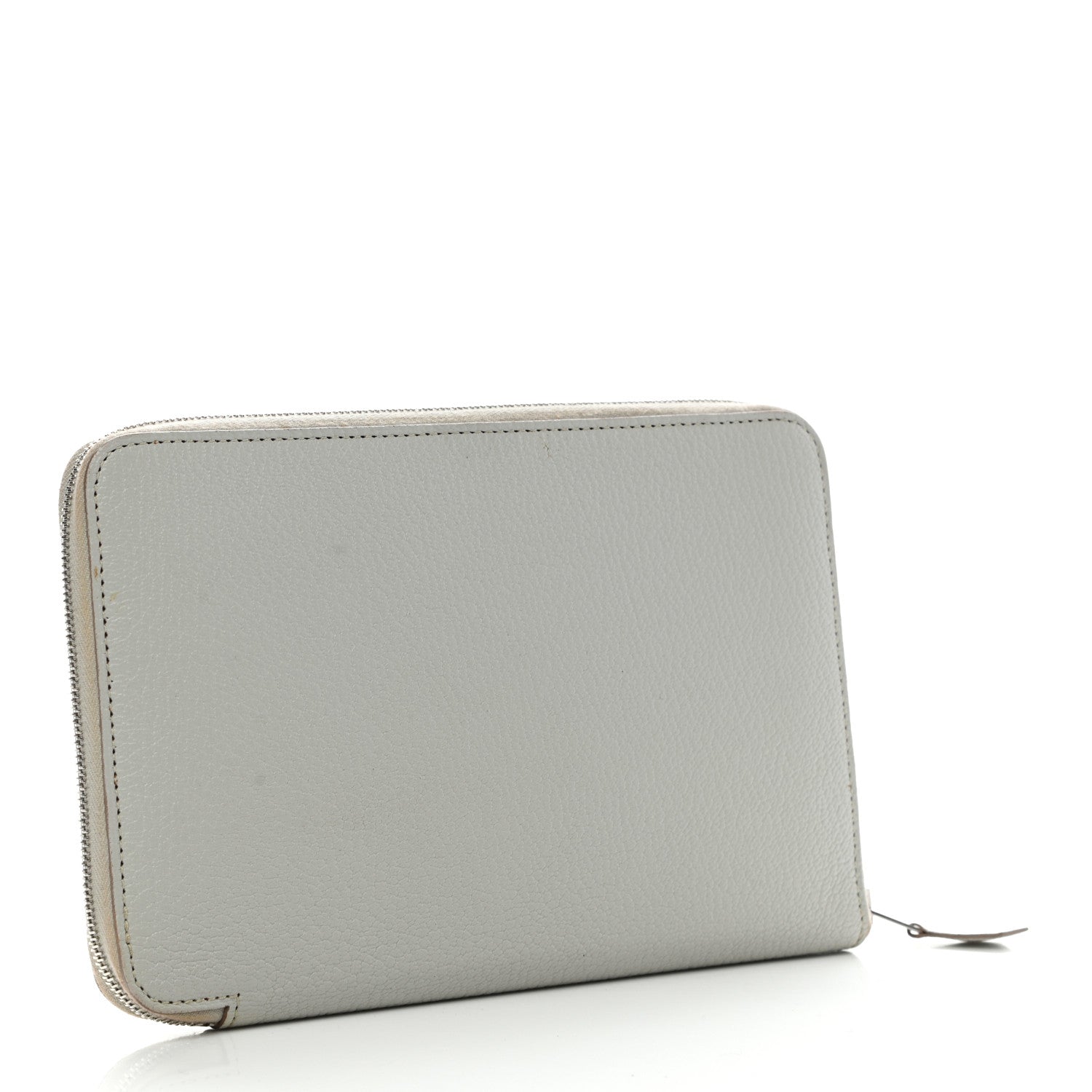 Hermes Chevre Mysore Azap GM Combined Wallet Gris Pale 3 of 9