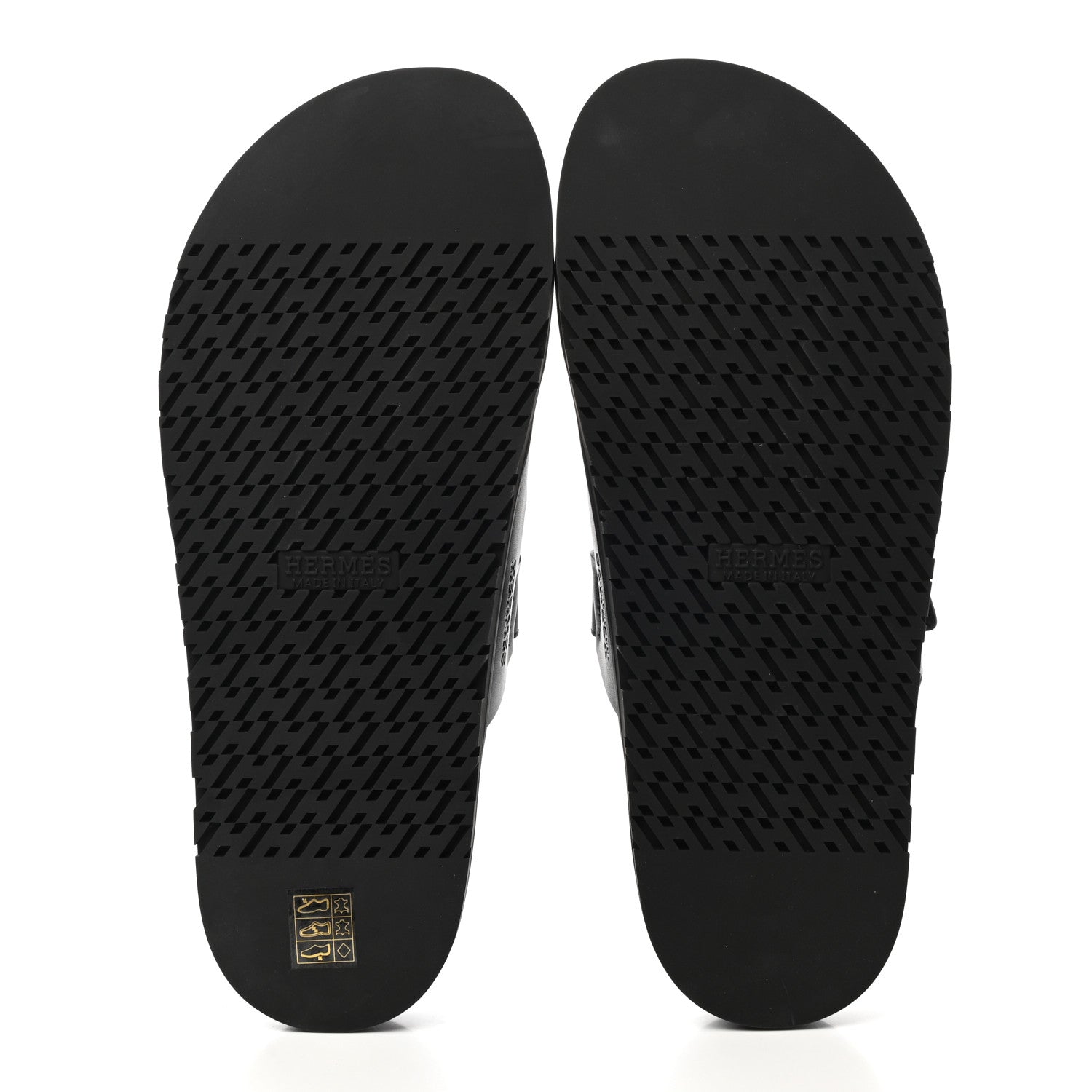 Hermes Calfskin Mens Chypre Sandals 43 Black 5 of 8
