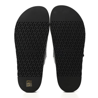 Hermes Calfskin Mens Chypre Sandals 43 Black 5 of 8