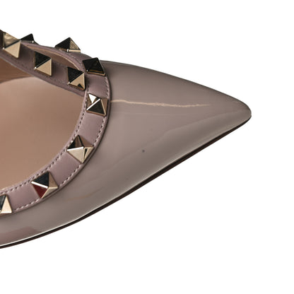 Valentino Garavani Patent Nappa Rockstud Ankle Strap 100mm Pumps 39 Poudre 11 of 13
