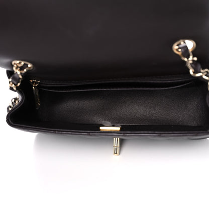 Chanel Lambskin Quilted Mini Rectangular Flap Dark Brown 5 of 13